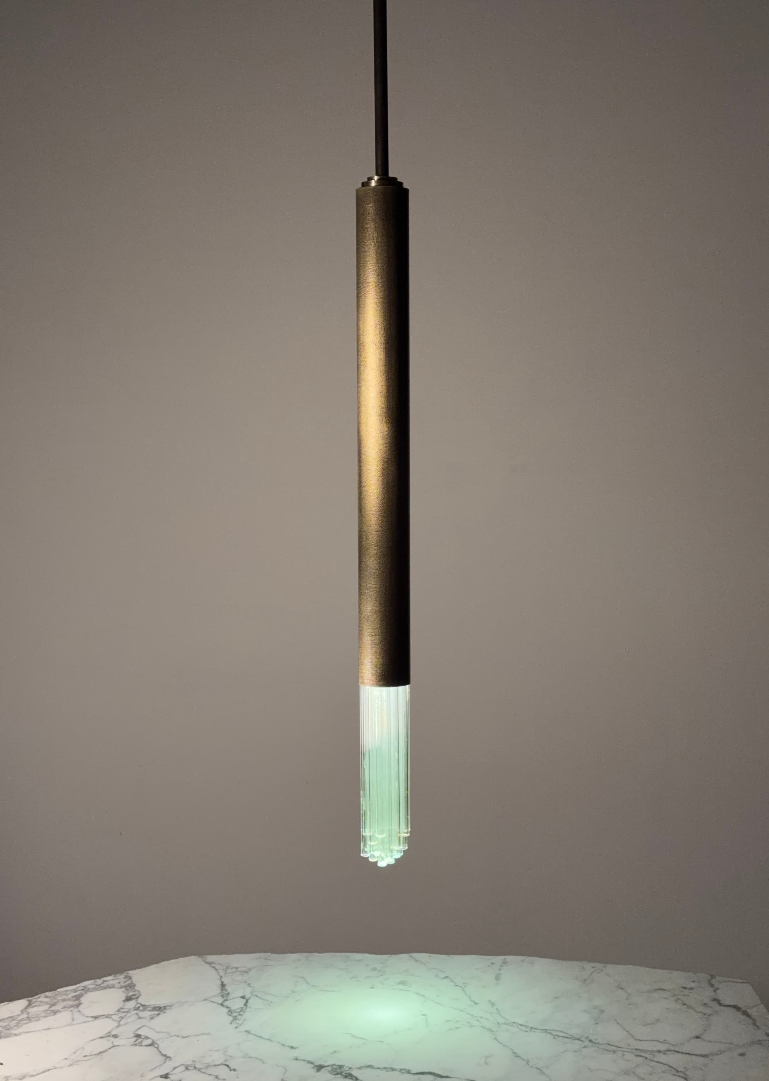 Glass Straw Pendant